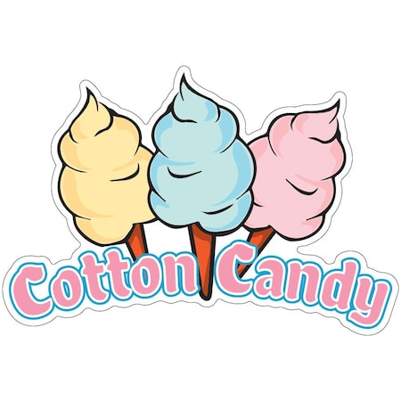 Signmission Cotton Candy Decal Concession Stand Food Truck Sticker, 12" x 4.5", D-DC-12 Cotton Candy19 D-DC-12 Cotton Candy19